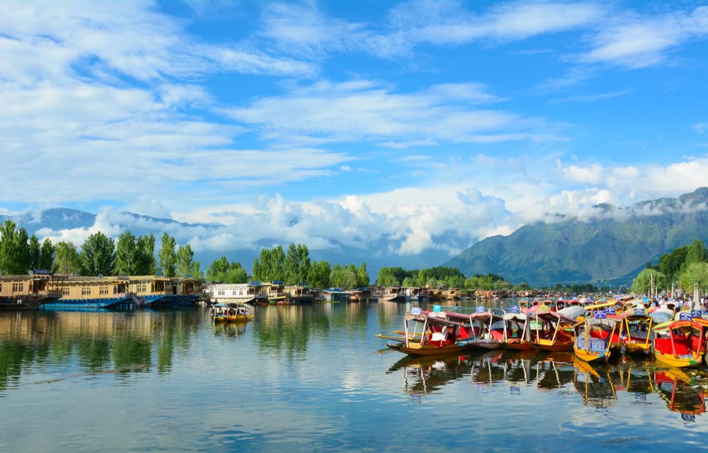 Dal Lake shikaras and houseboats, Srinagar